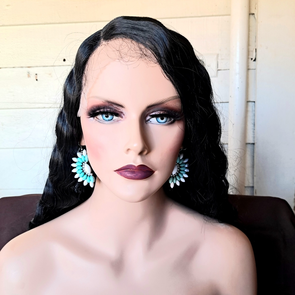 Long 32" Inch Deep Wave Wig - Picture 3 of 5